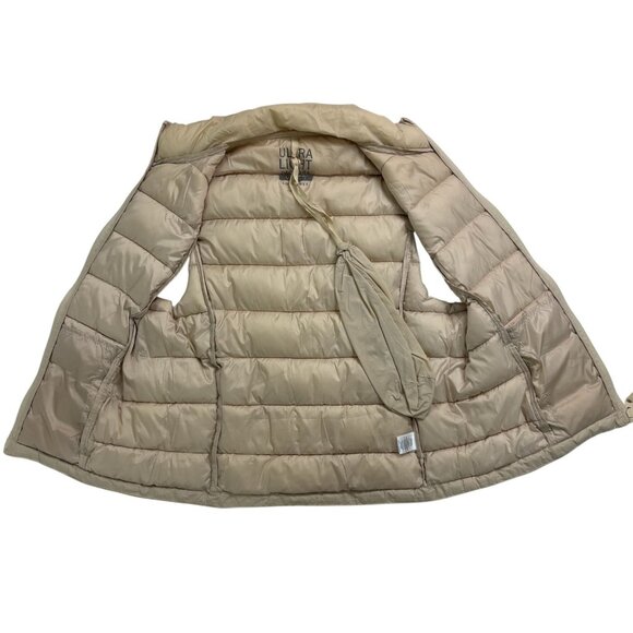 Love Tree Women’s Packable Puffer Vest Beige Size L Lightweight Quilted - Picture 5 of 11